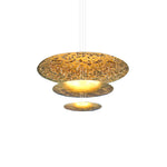 Zathaara Layered Gold Foil Pendant Light - Lamp Outdoor