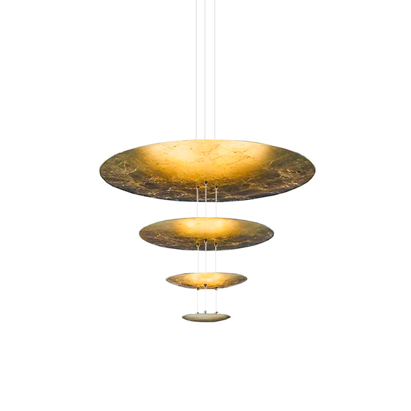 Zathaara Layered Gold Foil Pendant Light - Lamp Outdoor