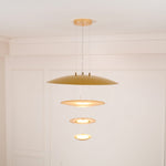 Zathaara Layered Gold Foil Pendant Light - Lamp Outdoor