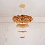 Zathaara Layered Gold Foil Pendant Light - Lamp Outdoor