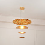 Zathaara Layered Gold Foil Pendant Light - Lamp Outdoor