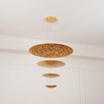 Zathaara Layered Gold Foil Pendant Light - Lamp Outdoor