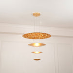 Zathaara Layered Gold Foil Pendant Light - Lamp Outdoor