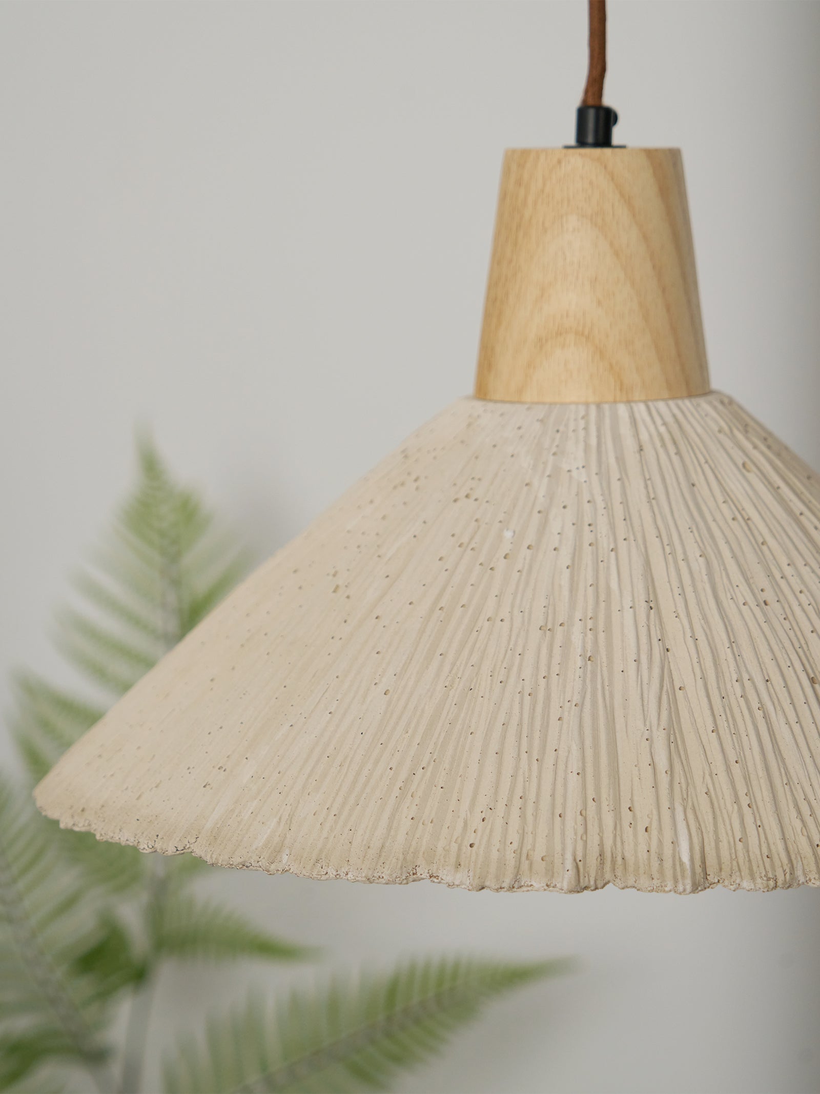 Concrete Pleated Pendant Lamp - Lamp Outdoor