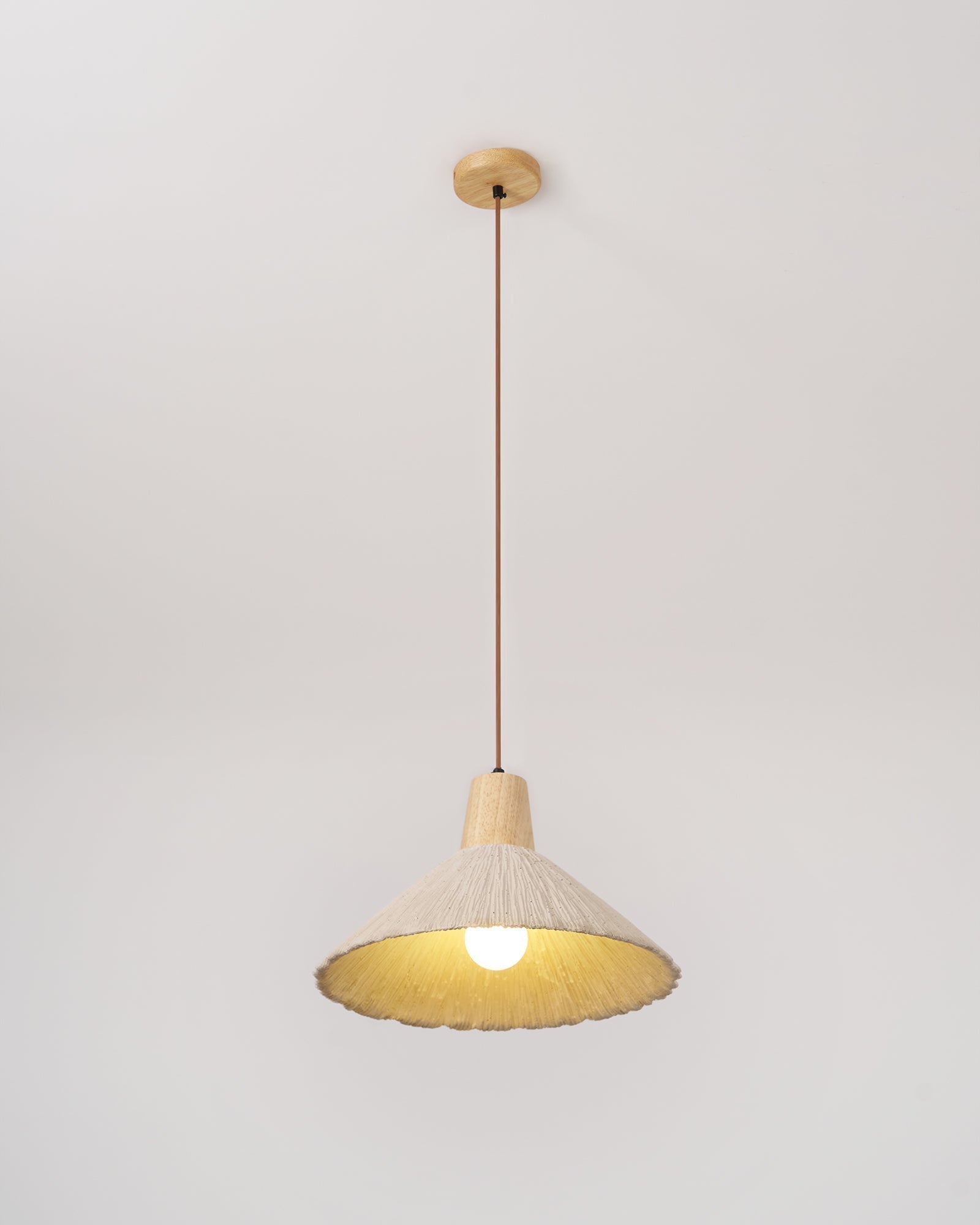 Concrete Pleated Pendant Lamp - Lamp Outdoor