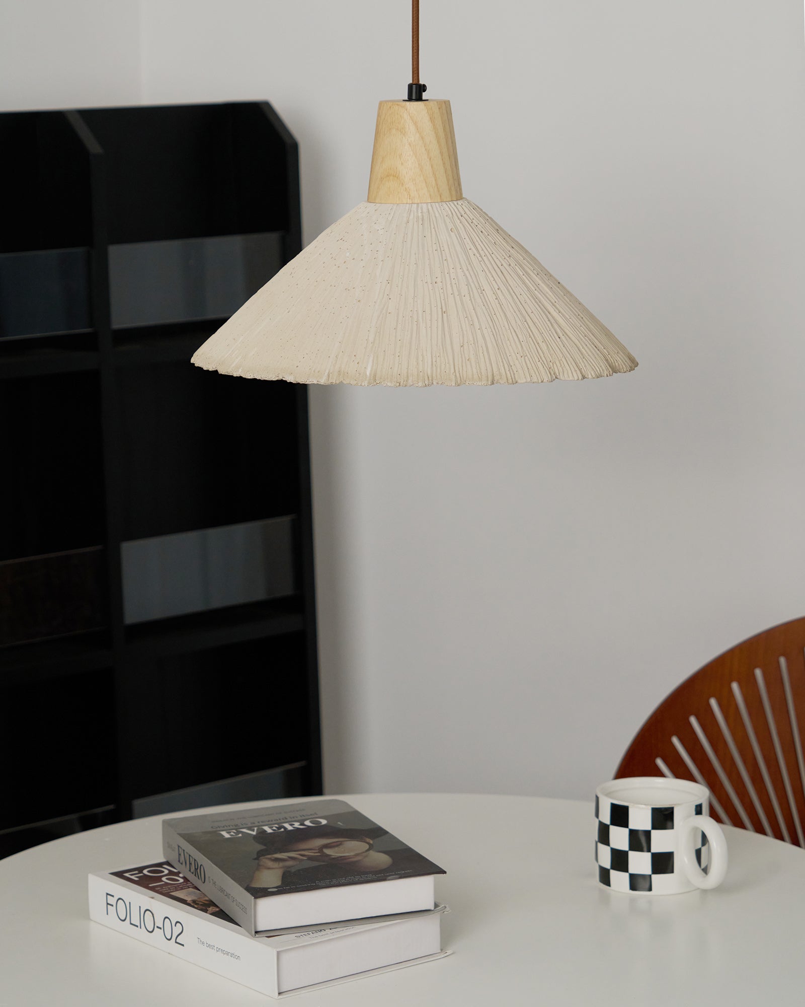 Concrete Pleated Pendant Lamp - Lamp Outdoor