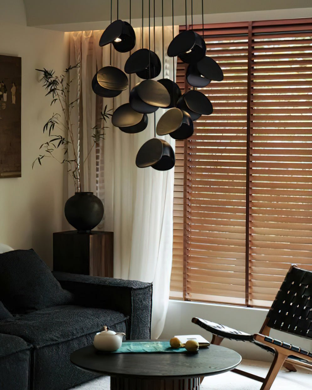Elmiren Cluster Wood Pendant Light - Lamp Outdoor