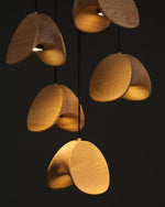Elmiren Cluster Wood Pendant Light - Lamp Outdoor