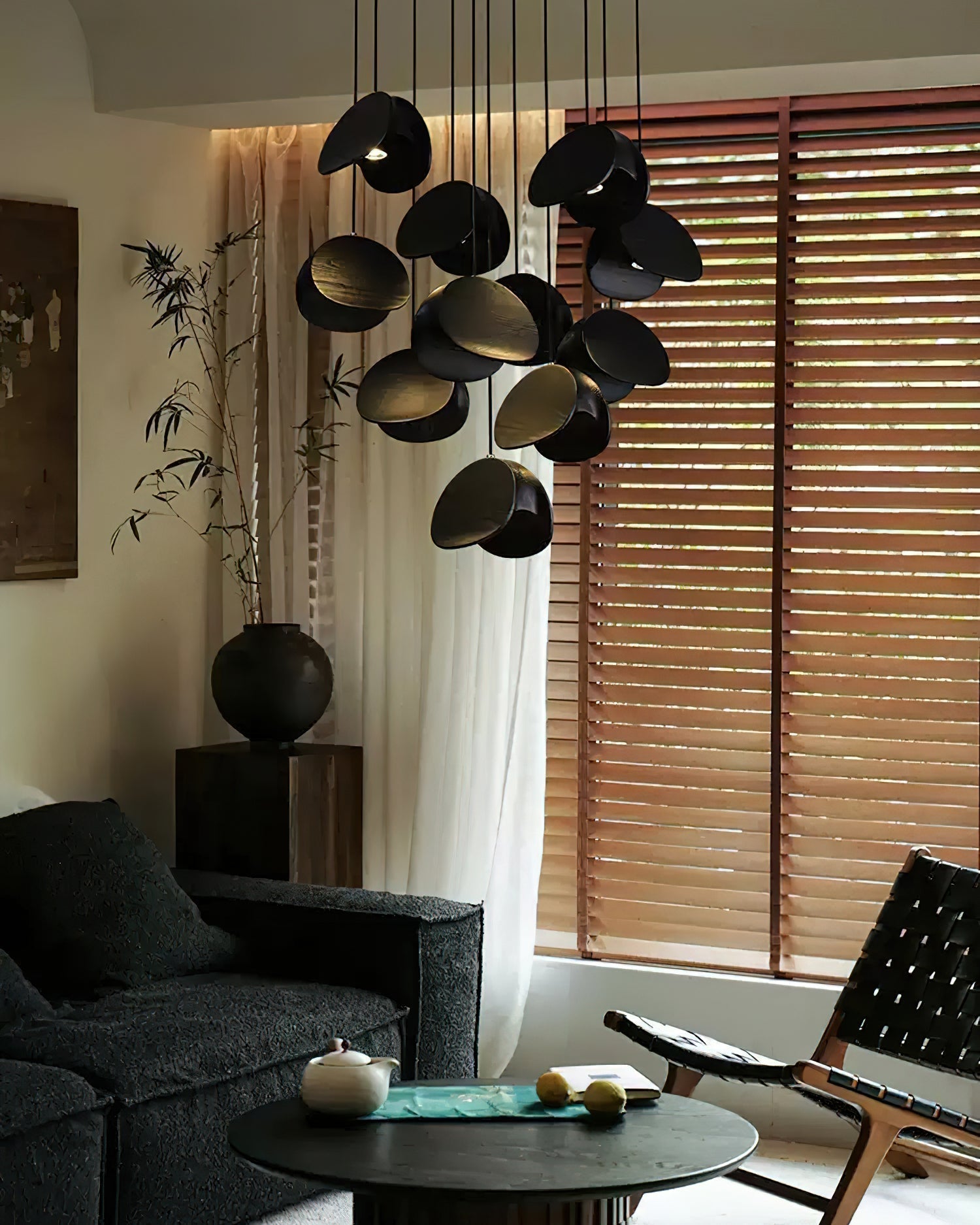 Elmiren Cluster Wood Pendant Light - Lamp Outdoor