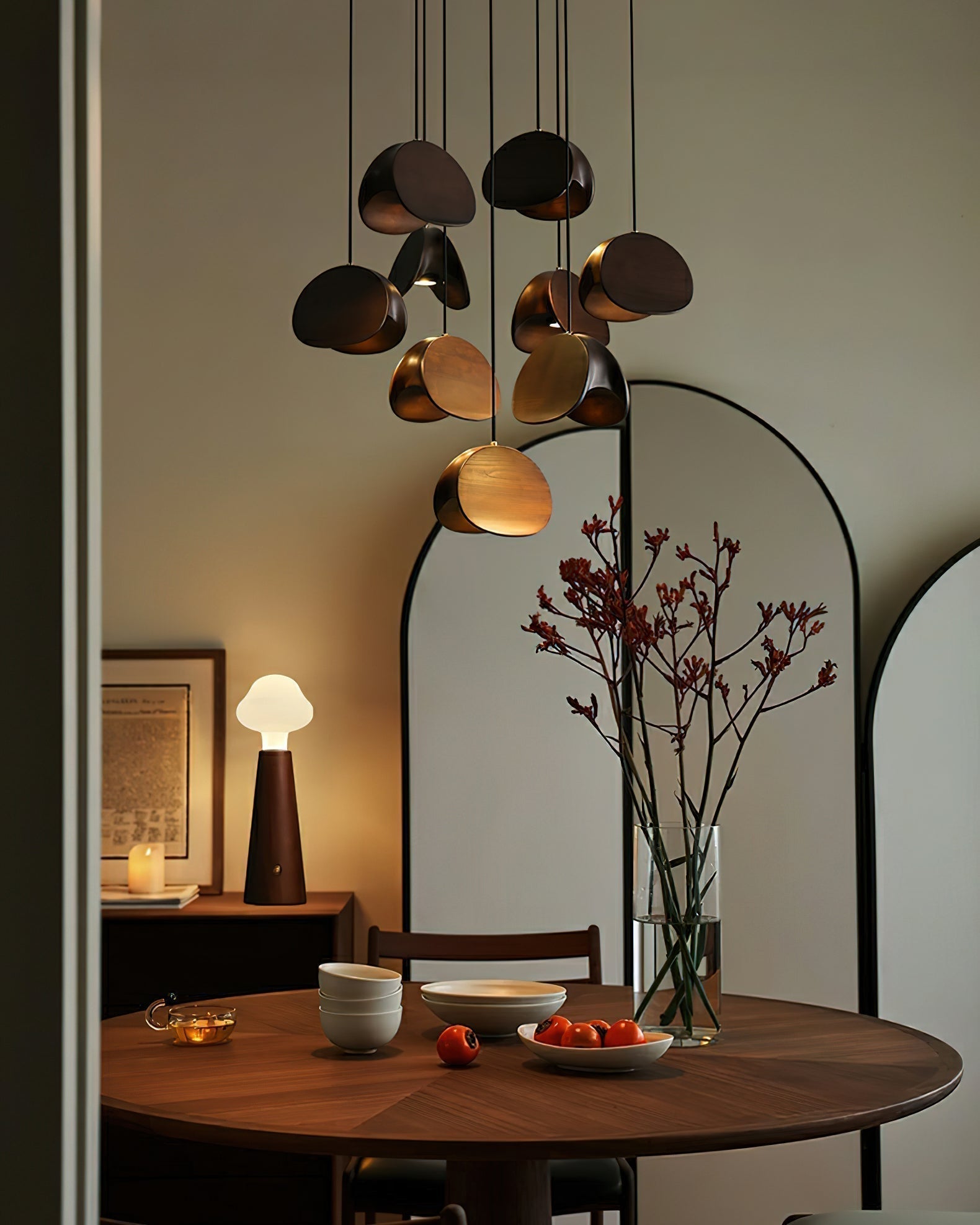 Elmiren Cluster Wood Pendant Light - Lamp Outdoor