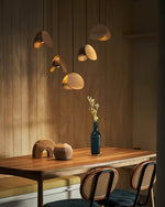 Elmiren Cluster Wood Pendant Light - Lamp Outdoor