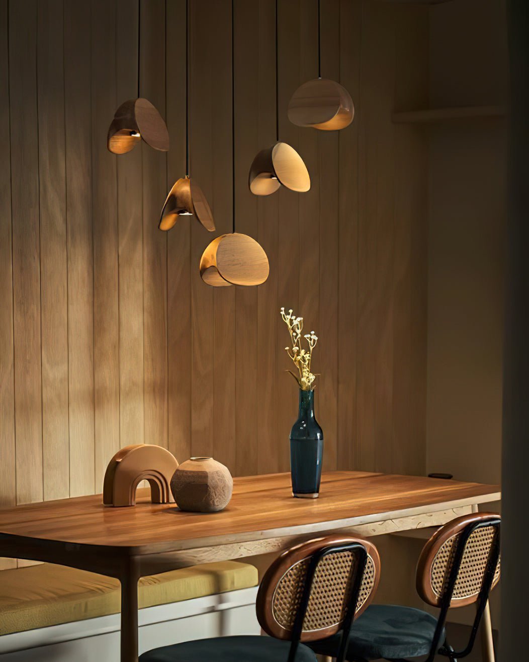 Elmiren Cluster Wood Pendant Light - Lamp Outdoor