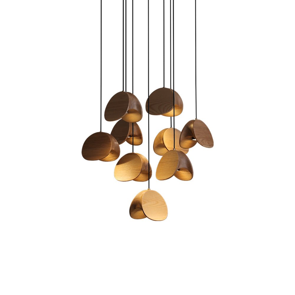 Elmiren Cluster Wood Pendant Light - Lamp Outdoor