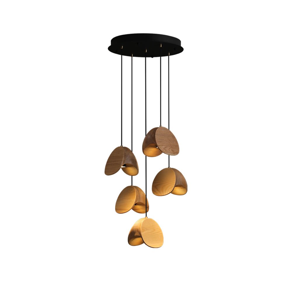 Elmiren Cluster Wood Pendant Light - Lamp Outdoor