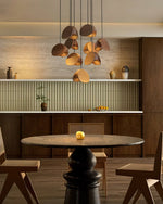 Elmiren Cluster Wood Pendant Light - Lamp Outdoor