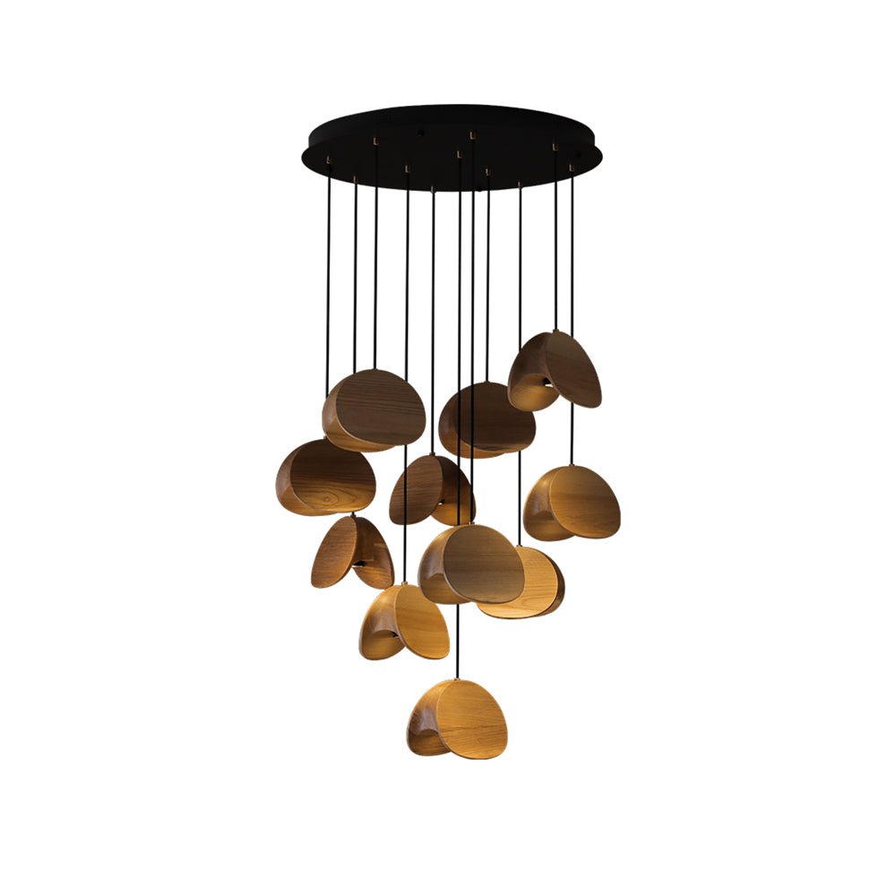 Elmiren Cluster Wood Pendant Light - Lamp Outdoor