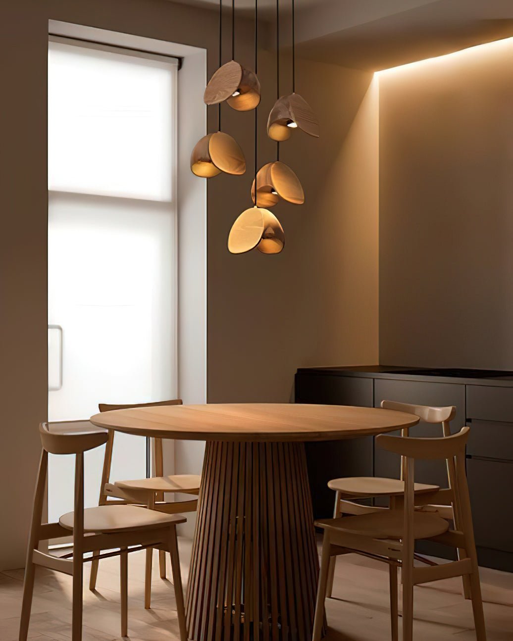 Elmiren Cluster Wood Pendant Light - Lamp Outdoor