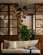 Elmiren Cluster Wood Pendant Light - Lamp Outdoor