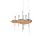 Umare Whimsical Oak Glass Pendant Light - Lamp Outdoor