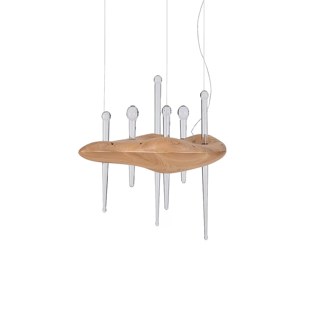 Umare Whimsical Oak Glass Pendant Light - Lamp Outdoor