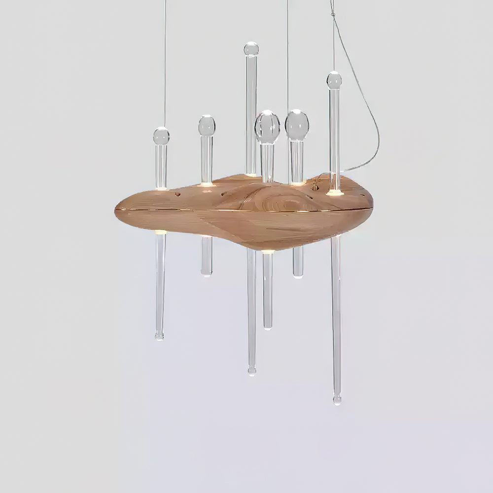 Umare Whimsical Oak Glass Pendant Light - Lamp Outdoor