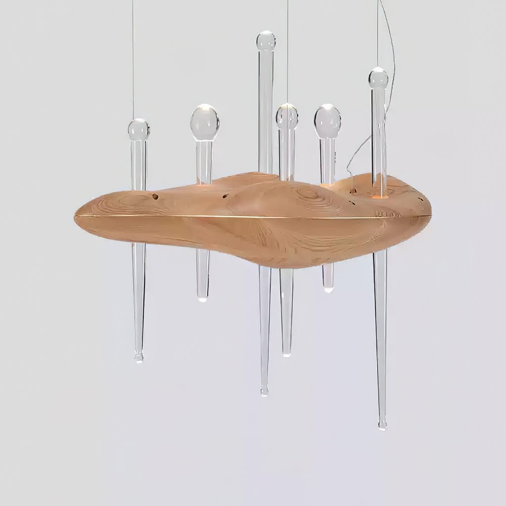 Umare Whimsical Oak Glass Pendant Light - Lamp Outdoor