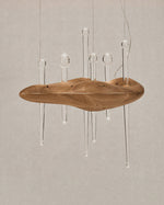 Umare Whimsical Oak Glass Pendant Light - Lamp Outdoor
