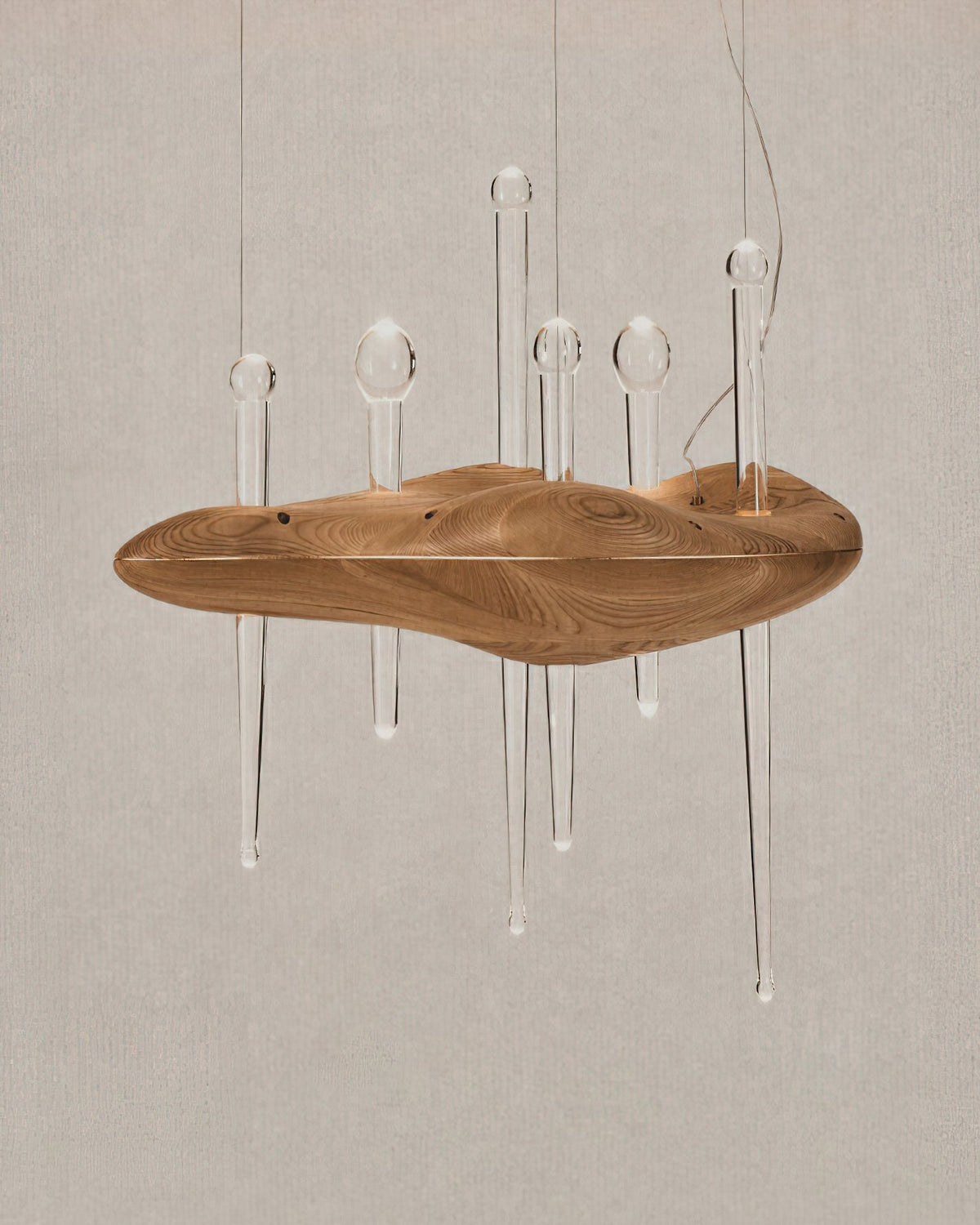 Umare Whimsical Oak Glass Pendant Light - Lamp Outdoor