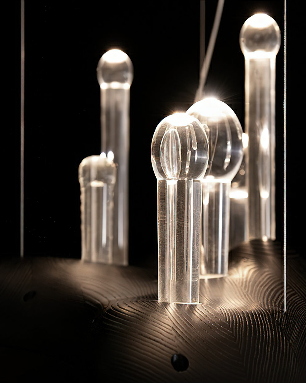 Umare Whimsical Oak Glass Pendant Light - Lamp Outdoor