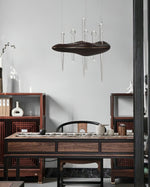 Umare Whimsical Oak Glass Pendant Light - Lamp Outdoor