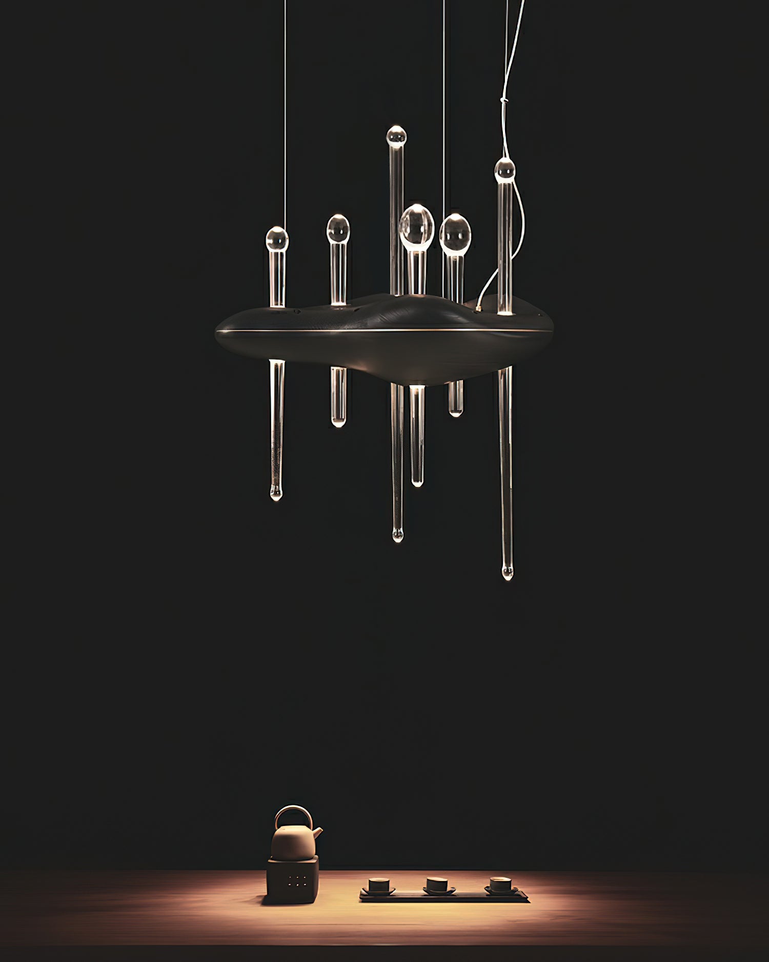 Umare Whimsical Oak Glass Pendant Light - Lamp Outdoor