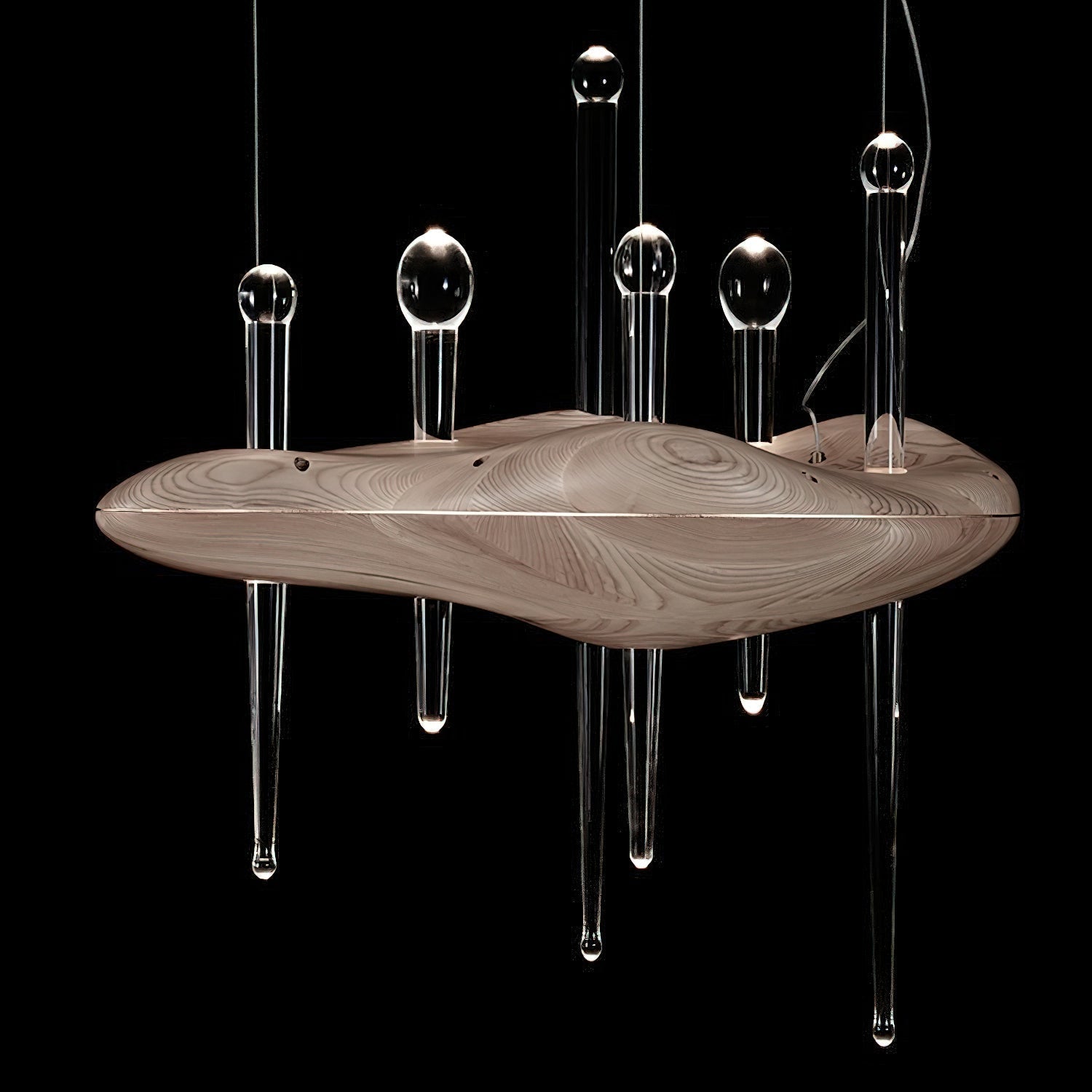 Umare Whimsical Oak Glass Pendant Light - Lamp Outdoor