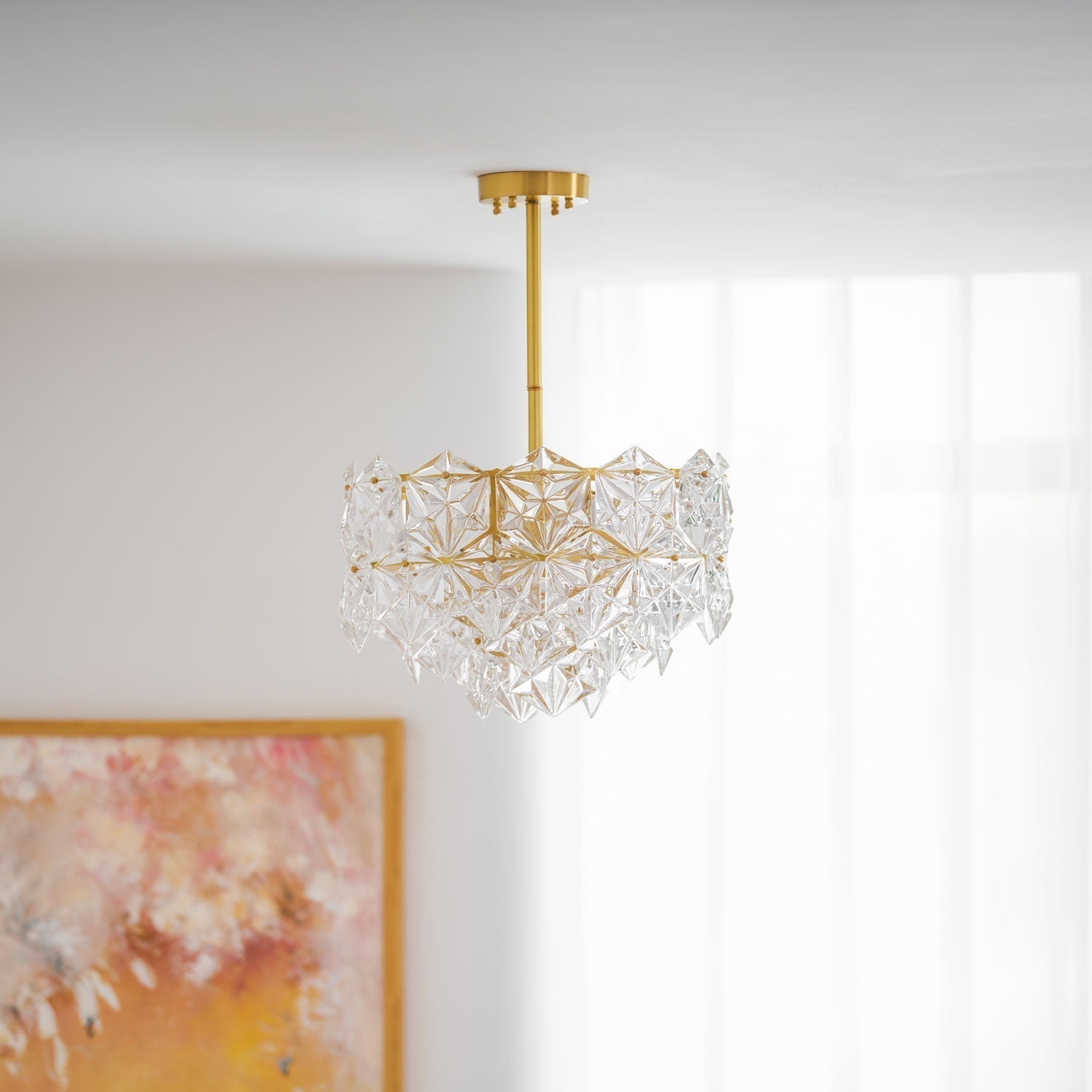 Snowflake Glass Chandelier - Lamp Outdoor