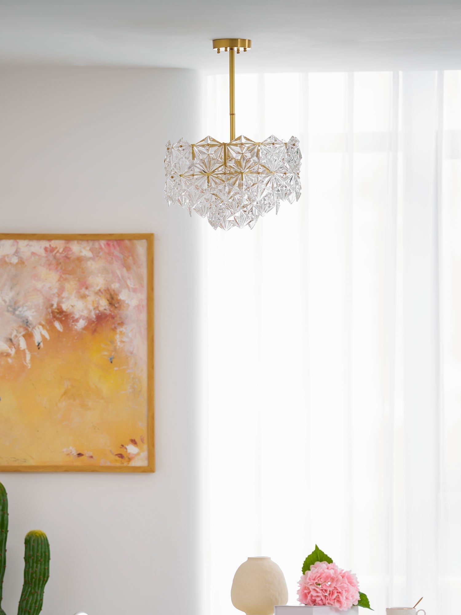 Snowflake Glass Chandelier - Lamp Outdoor
