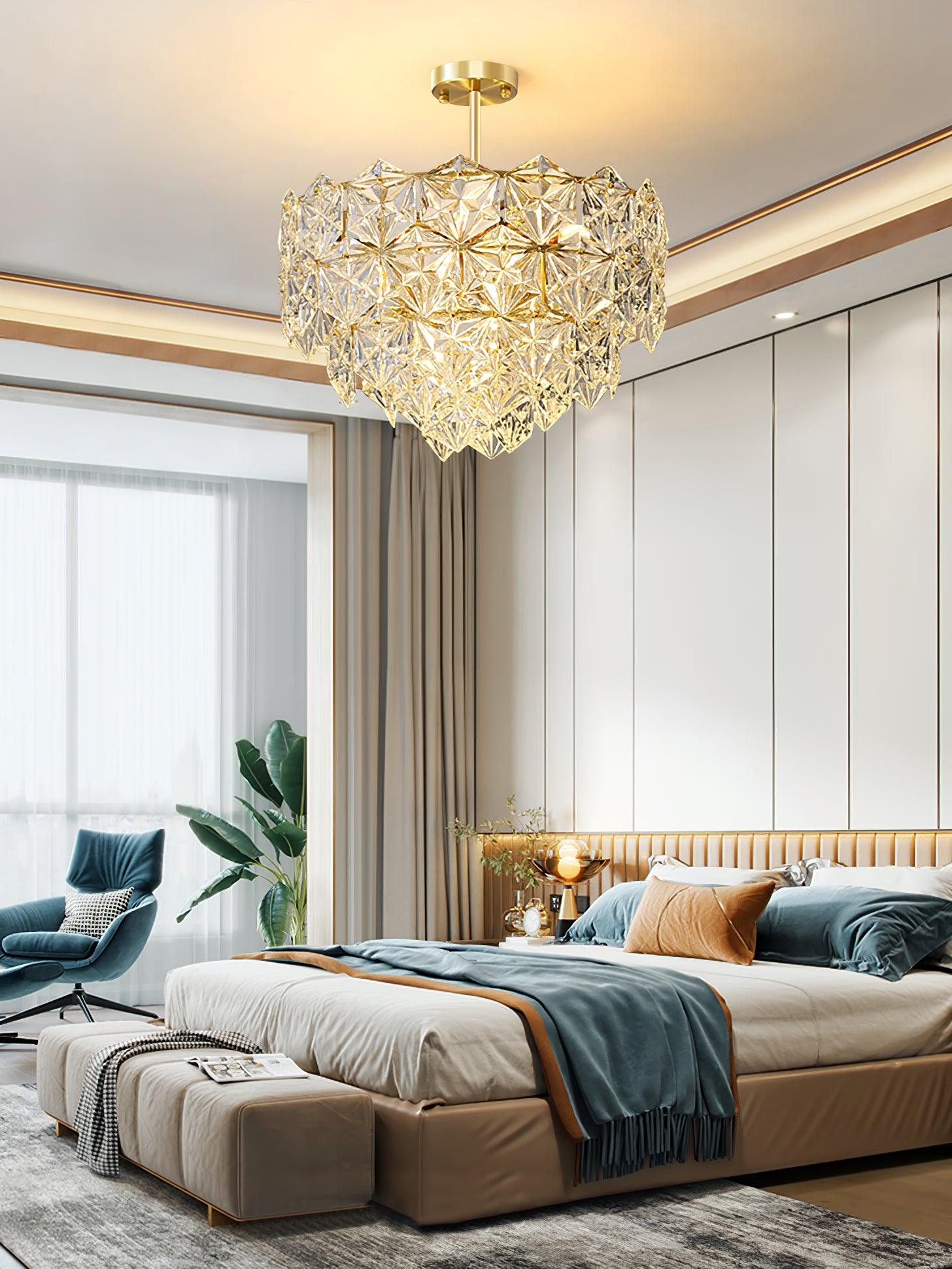 Snowflake Glass Chandelier - Lamp Outdoor