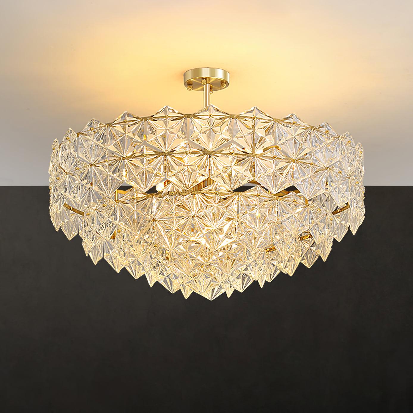 Snowflake Glass Chandelier - Lamp Outdoor