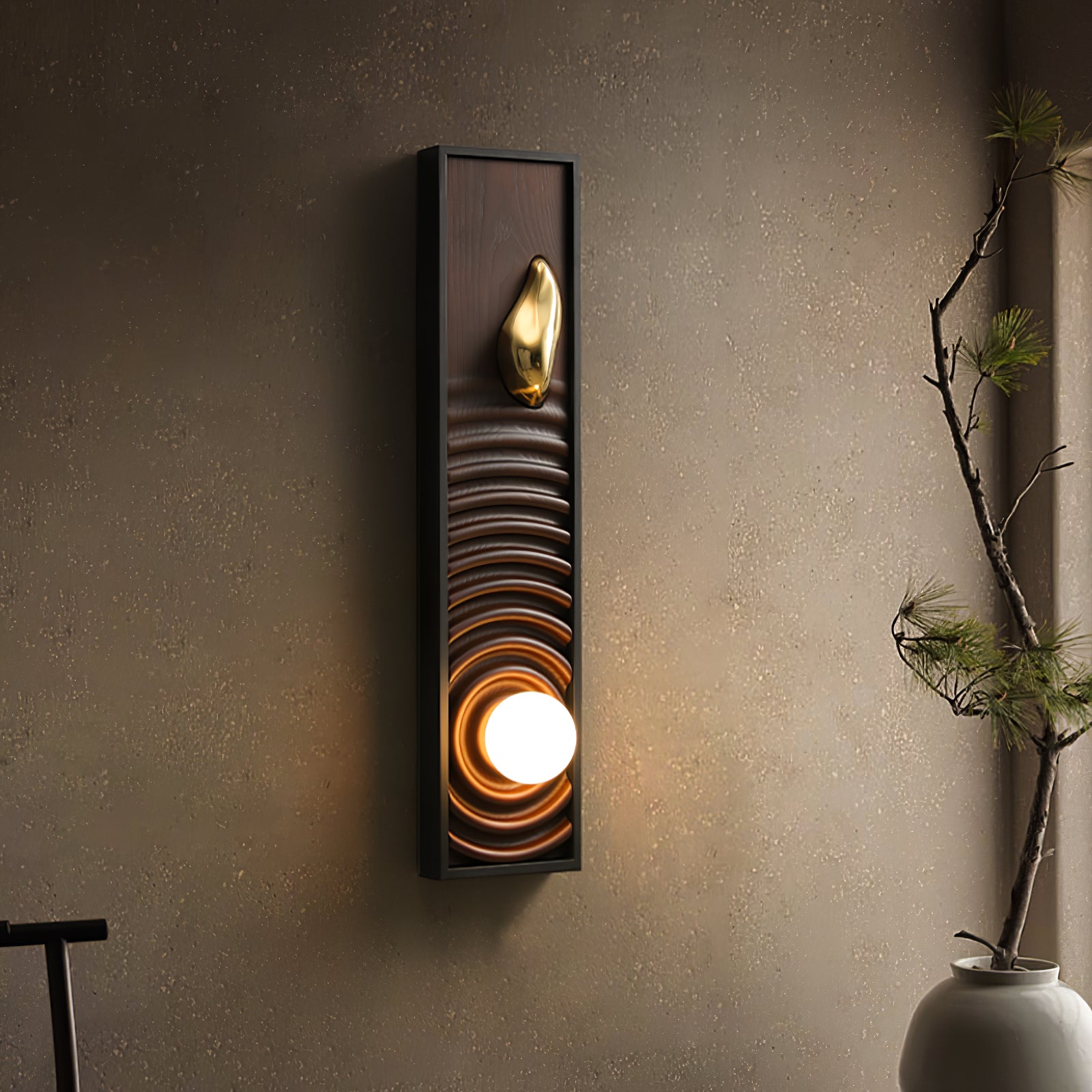 Caleb Vintage Wood Wall Lamp - Lamp Outdoor
