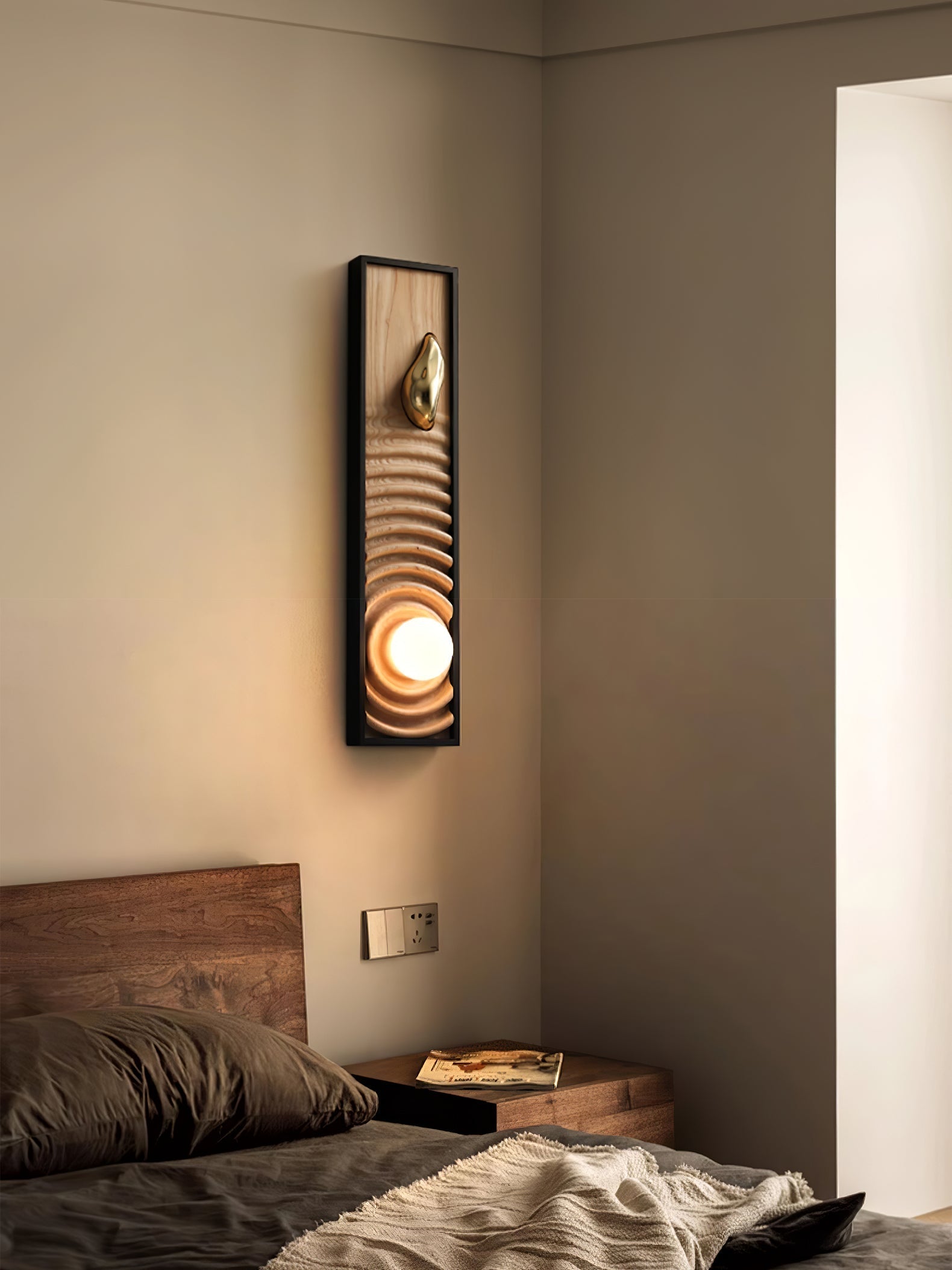 Caleb Vintage Wood Wall Lamp - Lamp Outdoor