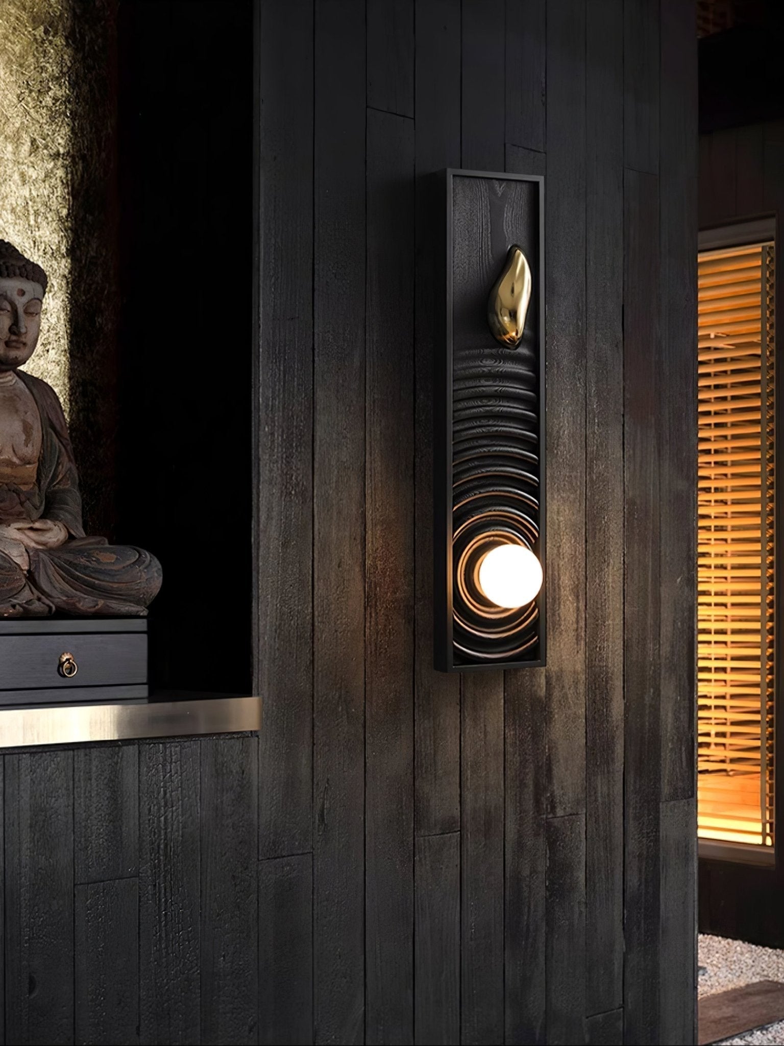 Caleb Vintage Wood Wall Lamp - Lamp Outdoor