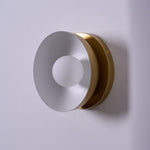 Vethaora Modern Minimalist Solar Eclipse Brass Glass Wall Light - Lamp Outdoor