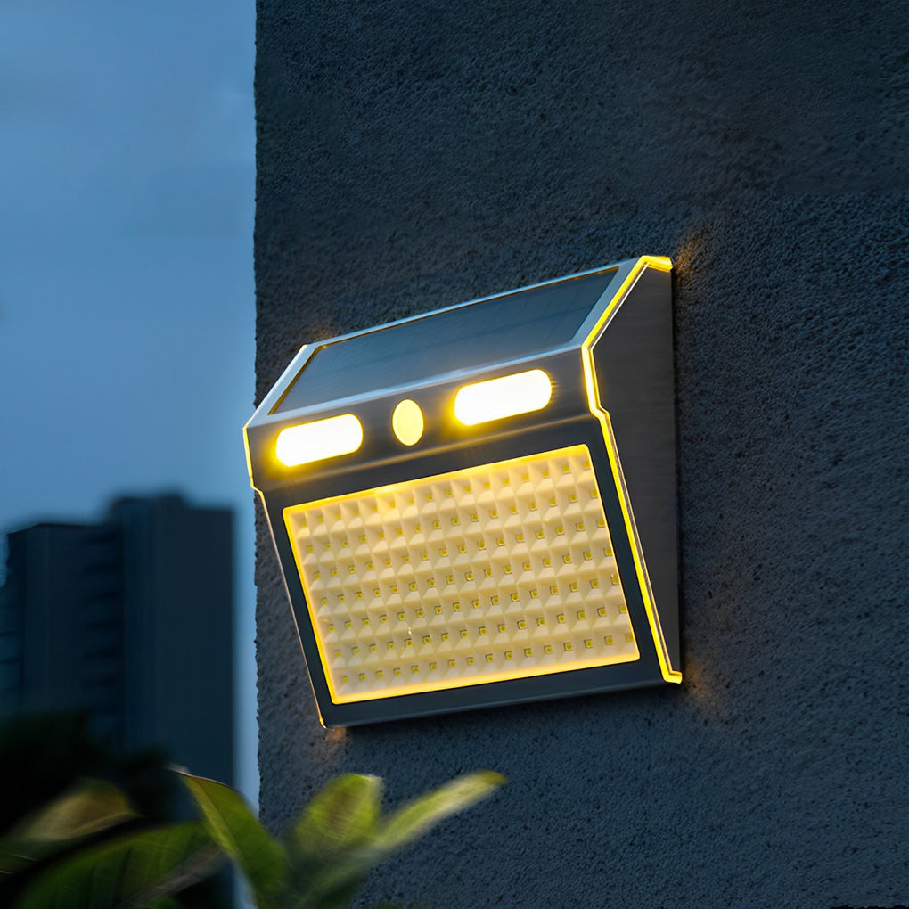 Rectangular Waterproof LED Motion Sensor Solar Wall Lights Outdoor Wall Lamp - Lamp Outdoor