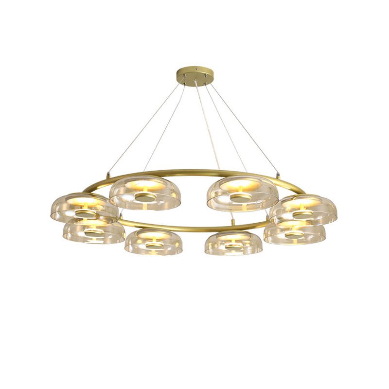 Aethera Circular Glass Chandelier - Lamp Outdoor