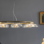 Aethera Circular Glass Chandelier - Lamp Outdoor