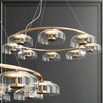 Aethera Circular Glass Chandelier - Lamp Outdoor