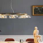 Aethera Circular Glass Chandelier - Lamp Outdoor