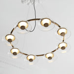 Aethera Circular Glass Chandelier - Lamp Outdoor