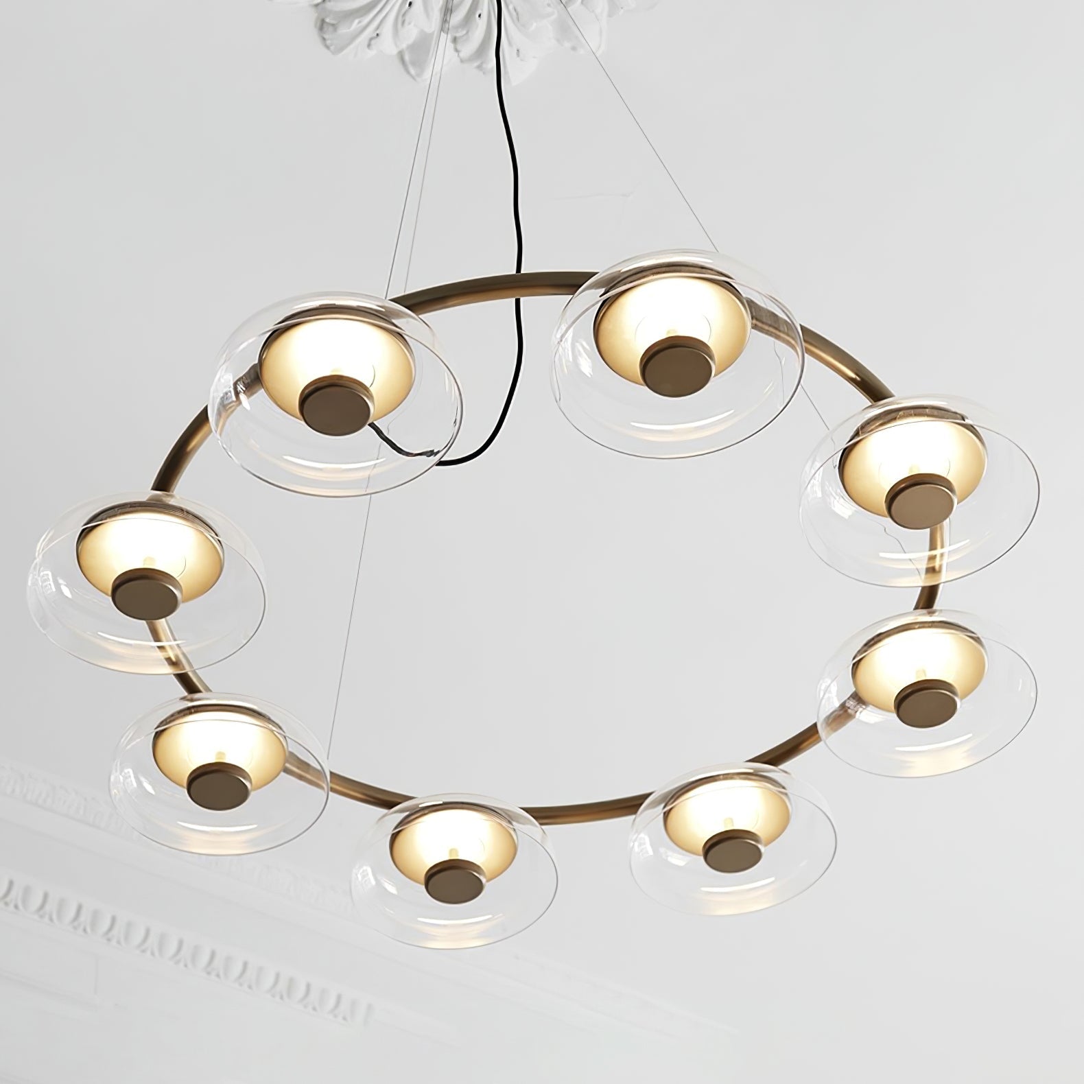 Aethera Circular Glass Chandelier - Lamp Outdoor