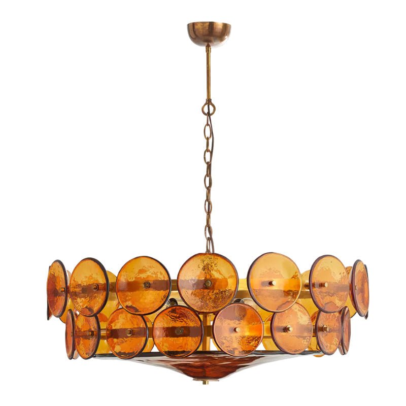 Aurora Chandelier Murano Glass Disc Vintage - Lamp Outdoor
