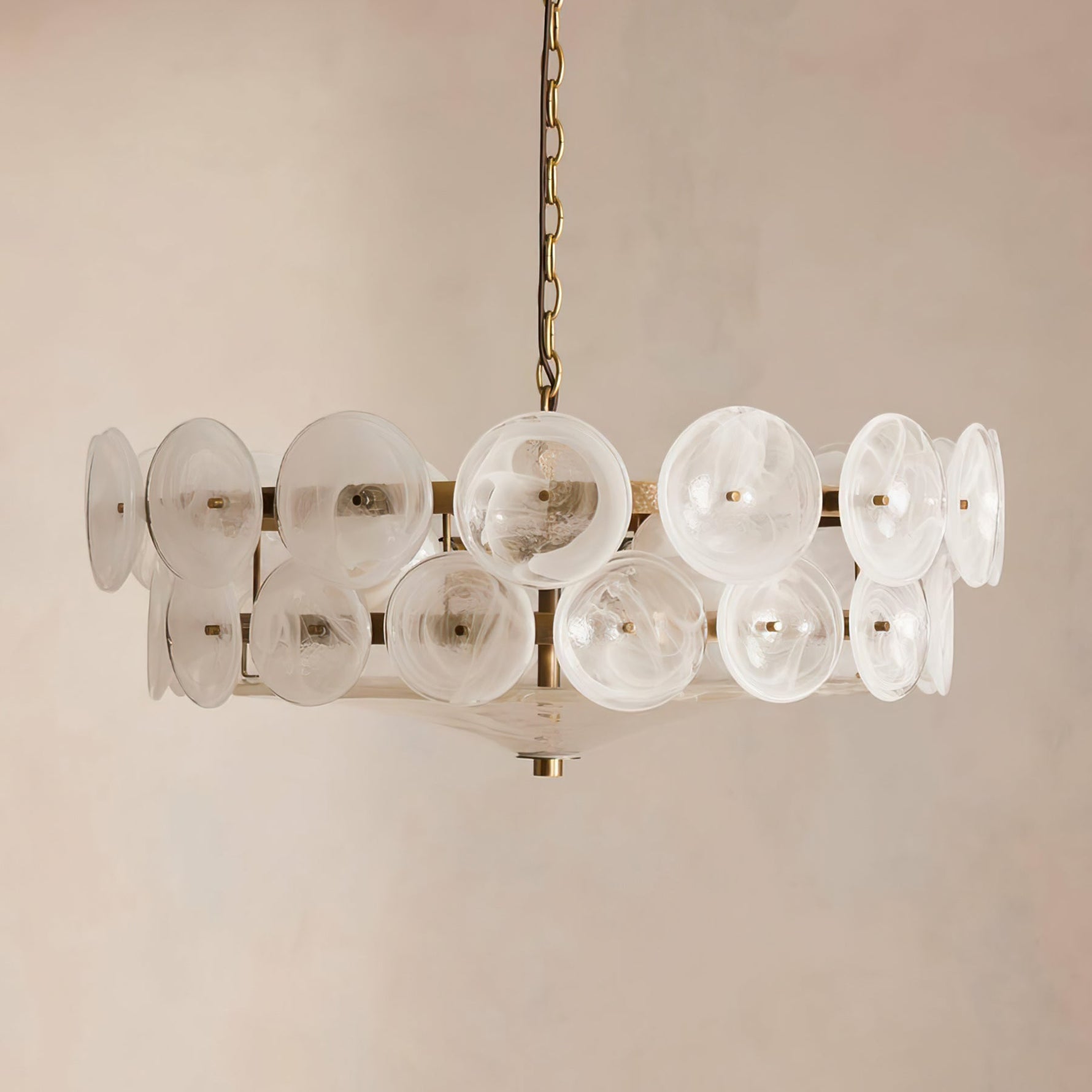 Aurora Chandelier Murano Glass Disc Vintage - Lamp Outdoor