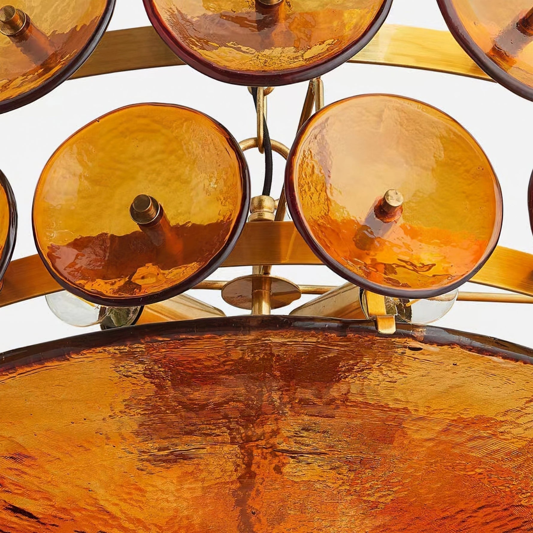 Aurora Chandelier Murano Glass Disc Vintage - Lamp Outdoor